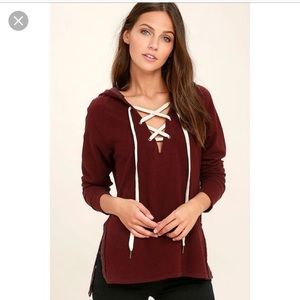 Project Social T lace up hoodie